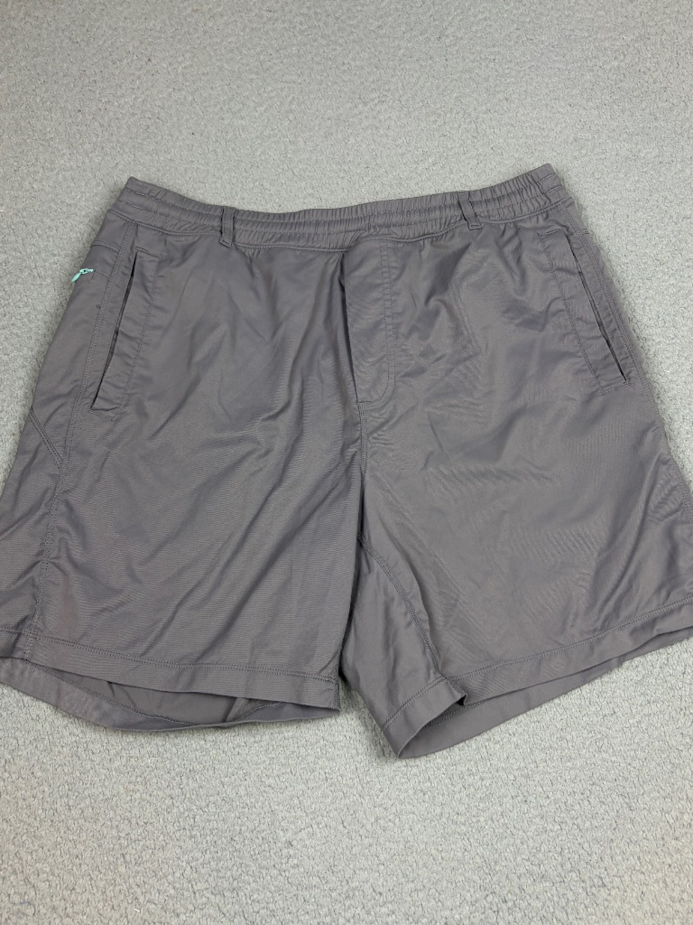 Birddogs Shorts Mens Large Gray Athletic Drawstring Zip Pocket Sports Outdoor